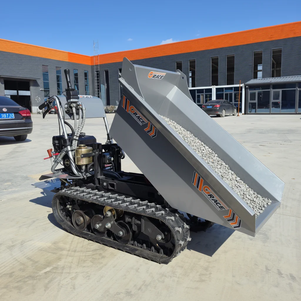 EPA EURO 5 Raupen-Minidumper 800 kg mit verstellbarem Lader für Sand, Bauabfälle, Transport, Fabrikpreis Image