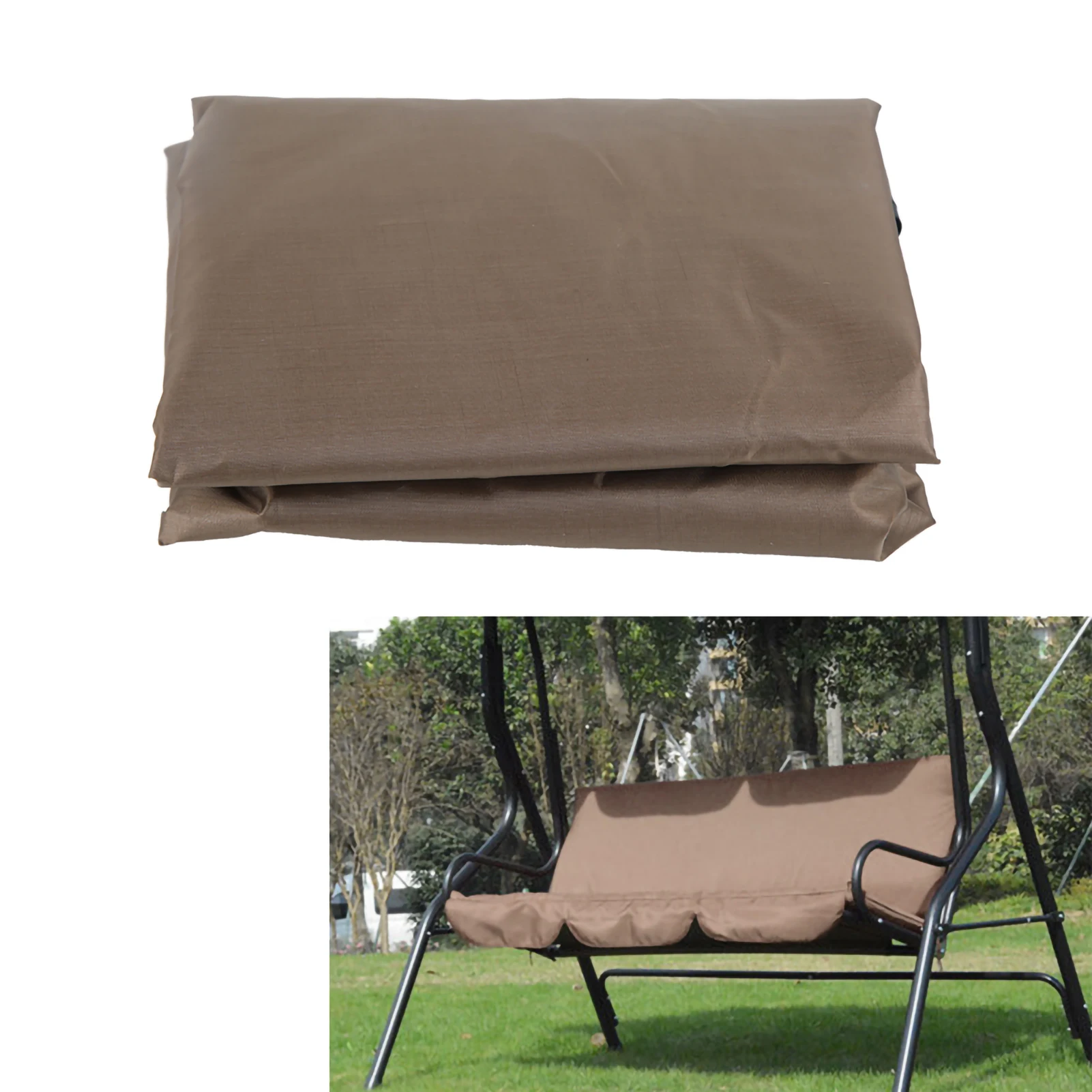 Wasserabweisender Schaukelstuhl-Sitzkissenbezug für Garten, Innenhof, Outdoor, Polyester-Kissenbezug, 150 x 50 x 10 cm Image