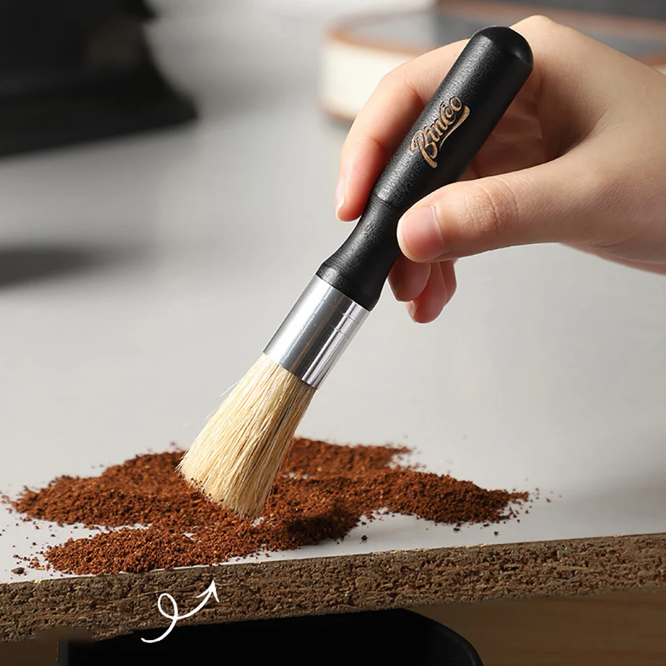 Vintage Kaffeebürste Reinigungswerkzeug Retro Barista Espressomaschinen-Reiniger Massivholz-Bürste Kaffeemaschinen-Zubehör Image