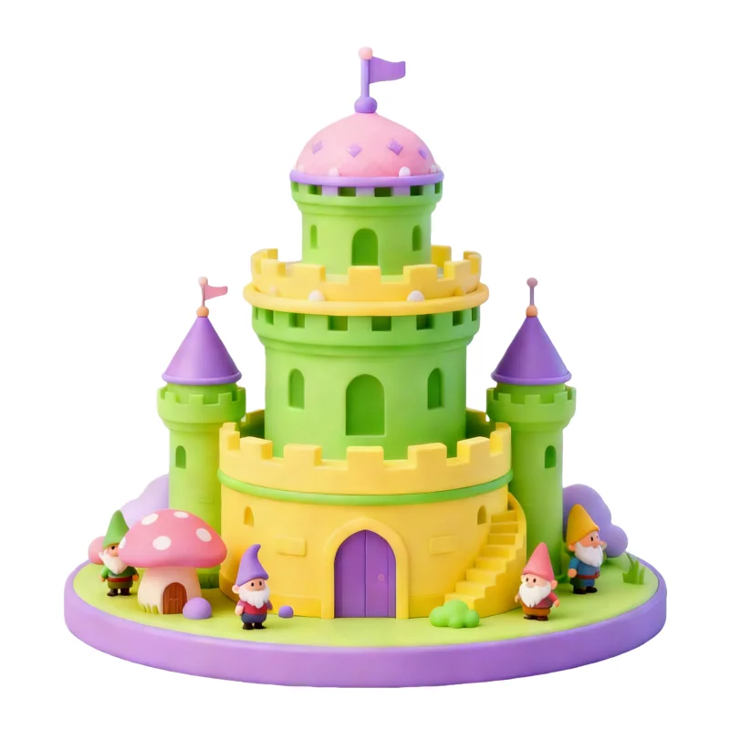 Traumhafte Märchenschloss-Silikonform für Fondant, Schokolade und Kuchendekoration, Hausgemachte Silikonform Image