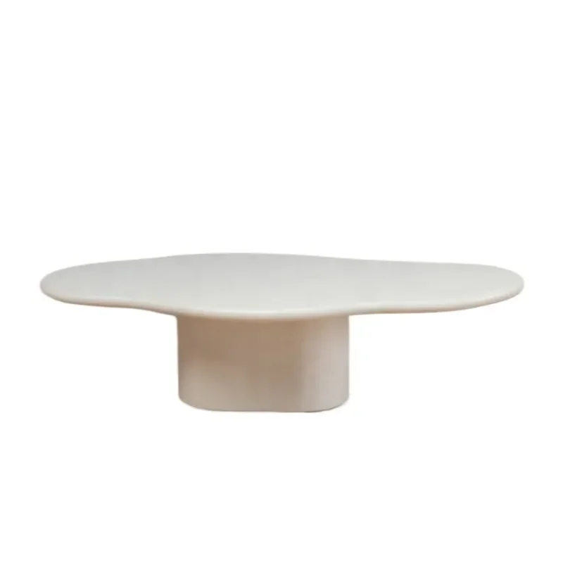 Wohnzimmermöbel im modernen Stil, MDF-Holz, Betonoptik, unregelmäßige Form, Couchtisch Image
