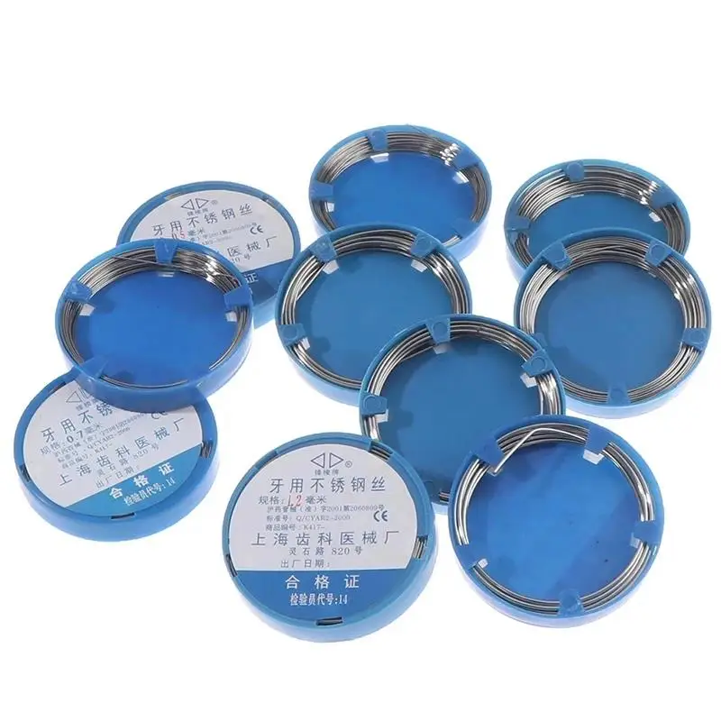 Mode 1PC Zahnmedizin Edelstahl Draht Dental Labor Instrument Zahnarzt Rthodontie Liefert 0,5/0,6/0,7/0,8/0,9/1,0mm Image