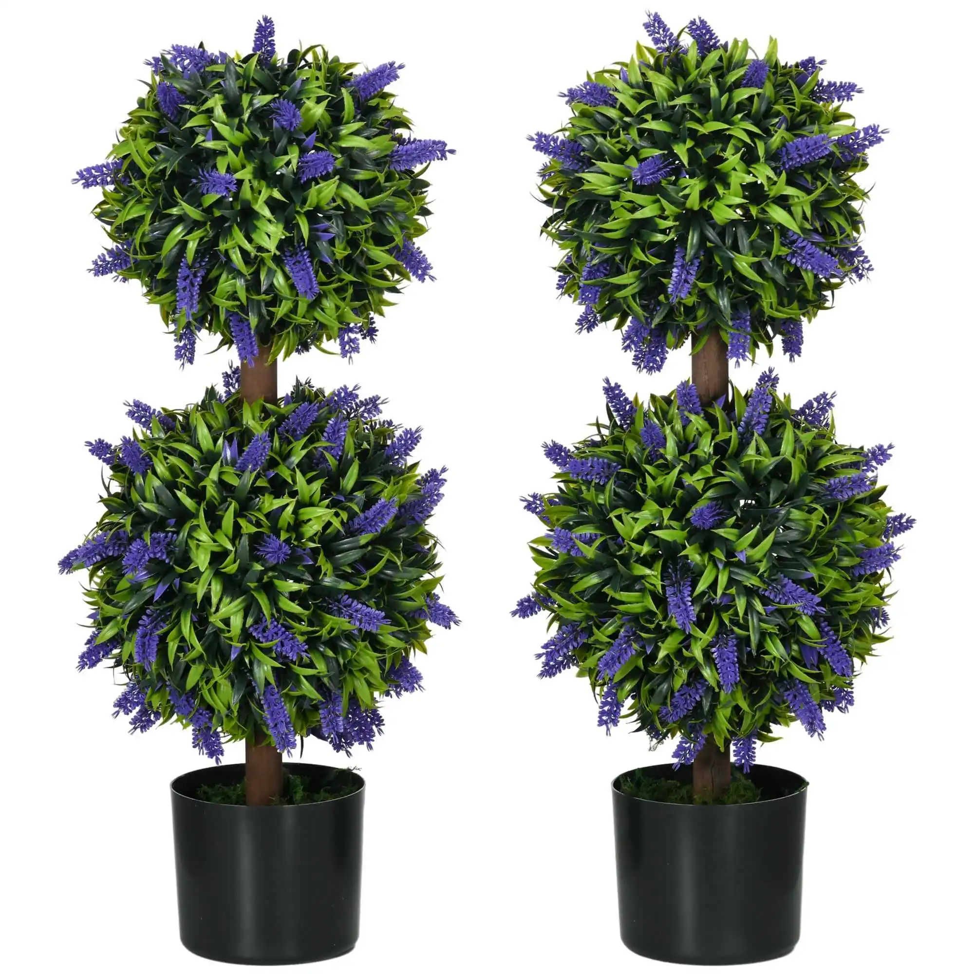 Künstliche Pflanzen, 2er-Set, Lavendel, 70 cm, UV-Schutz, künstliche Pflanztöpfe für Wohnzimmer und Garten Image