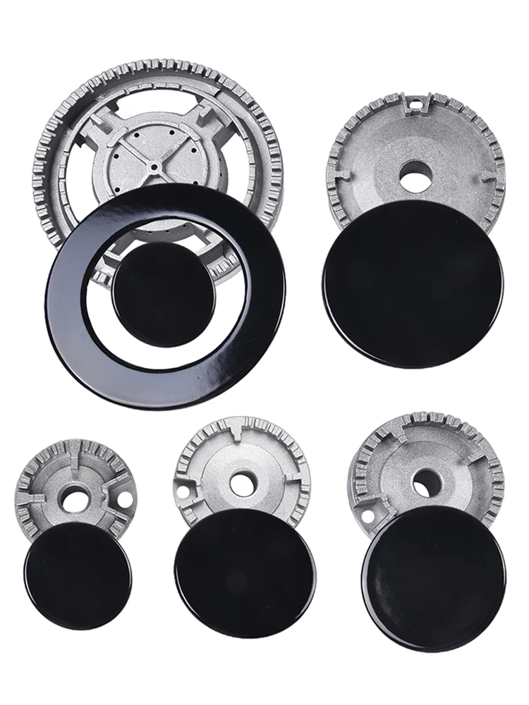 Kochfeld-Abdeckkappen-Set für Gasherde: Brennerkappen und Flammenkappen für SABAF-Herde – Abdeckkappen-Kit für Gaskochfelder Image