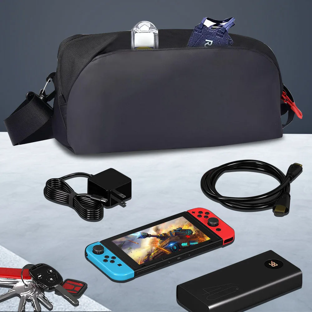 900D Oxford Reisetaschen, wasserdichte Handtasche für Spielekonsolen, großes Fassungsvermögen, verstellbarer Schultergurt für ASUS Rog Ally Image