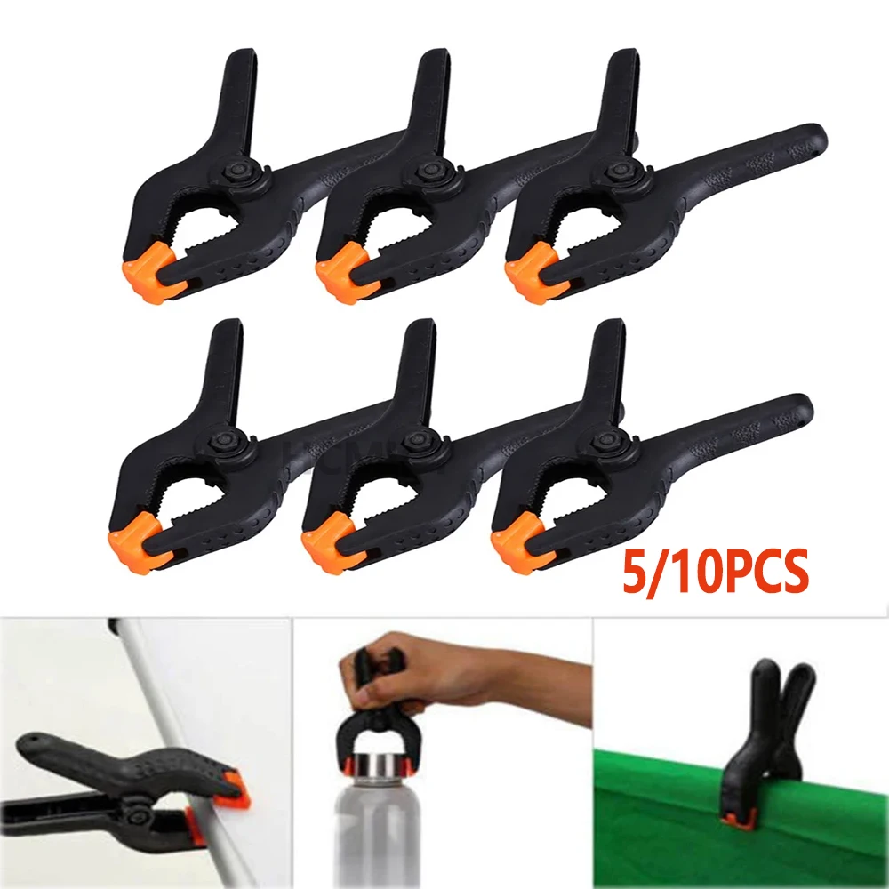 5/10 Stück Kunststoff-Federklemmen, Clip-Hintergrundklemmen, robuste Klemme zum Basteln, Hintergrundständer, Holzbearbeitung, Fotografie Image