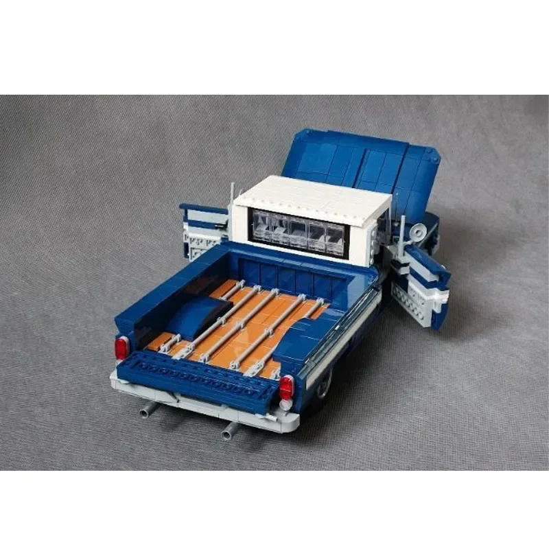 MOC-164662 New Blue Roadster C10 1966 Assemblaggio Splicing Building Block Modello Moc Creativo Building Blocks Per Bambini Compleanno Giocattolo Regalo
