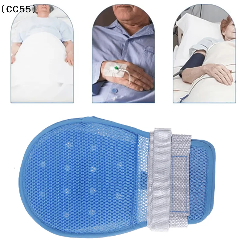 1 Stück medizinischer Fixierhandschuh, abnehmbarer Handschutz für bettlägerige Patienten, Anti-Fall-Handfixierungsschutz, Anti-Kratz-Fixierungshandschuh〔CC55〕 Image
