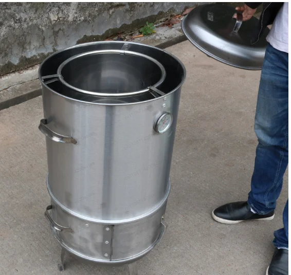 40-Zoll Holzkohle-Grill Rauchfreier Outdoor-Grill für Ente, Hähnchen und Spieße zur Heimnutzung Image