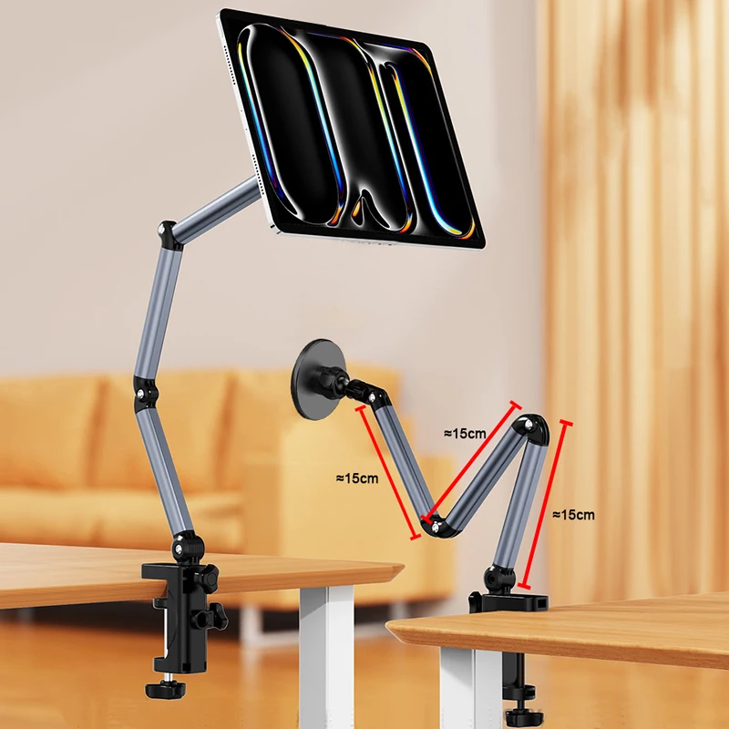 Magnetischer Tablet-Ständer Faltbarer Tablet-Halter iPad Tischhalterung mit 360° Drehung ° Drehbarer Telefonhalter und iPad-Ständer für Schreibtisch und Bett Image