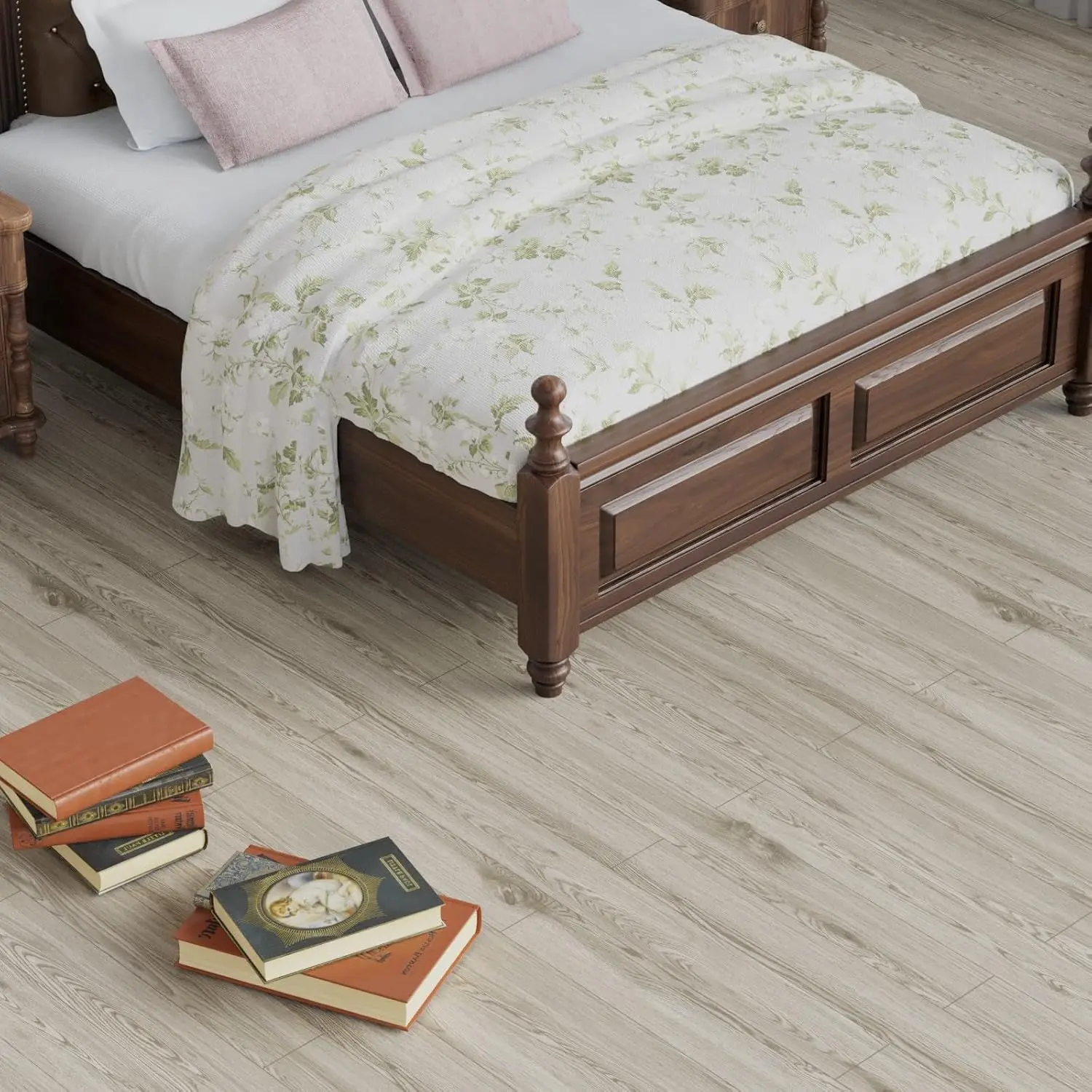 PVC-Bodenbelag, selbstklebende selbstklebende Fliesen, rutschfeste, wählbare Laminatböden, für Küche, Wohnzimmer, Badezimmer