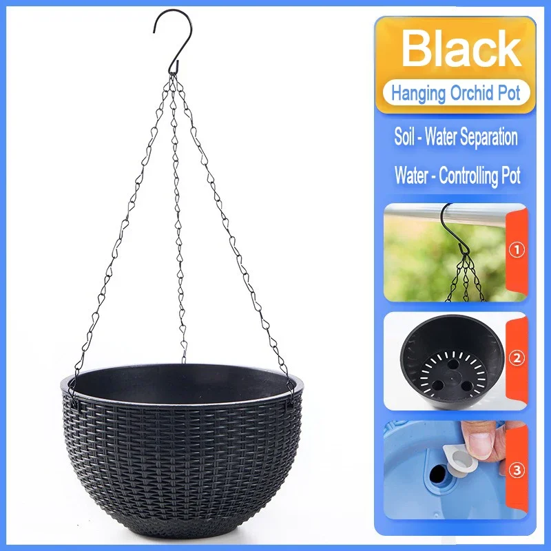 Hängende Pflanzentöpfe für Blumen im Freien, Blumentopfhalter, Makramee-Pflanzenaufhänger, Vasen Image