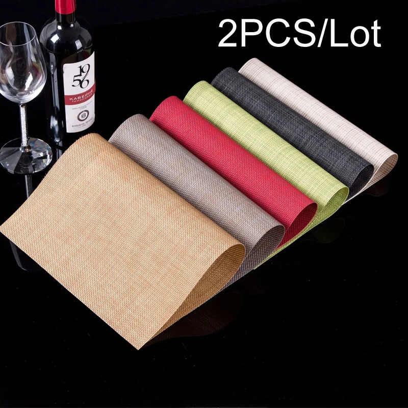 2PCS Tischsets Küche Esszimmer Untersetzer Tisch Tischsets Nicht-slip Schüssel Schüssel Halter pad Wärme Fleck Beständig Dekorative matte Image