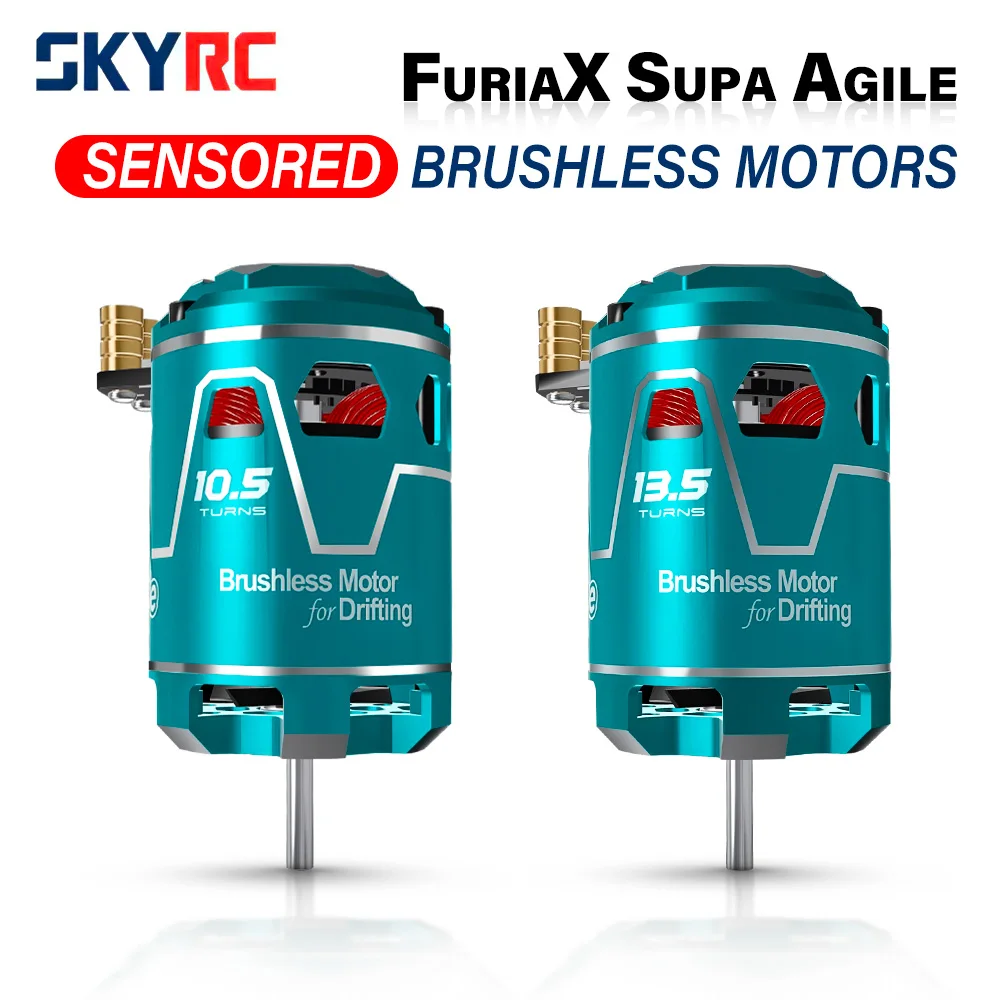 SKYRC Brushless Motor 1/10 RC Car FuriaX Supa Agile Sensorgesteuerte Motoren 10.5T 13.5T 1-3S LiPo 3.175mm Welle für 1/10 Drift-Cars Image