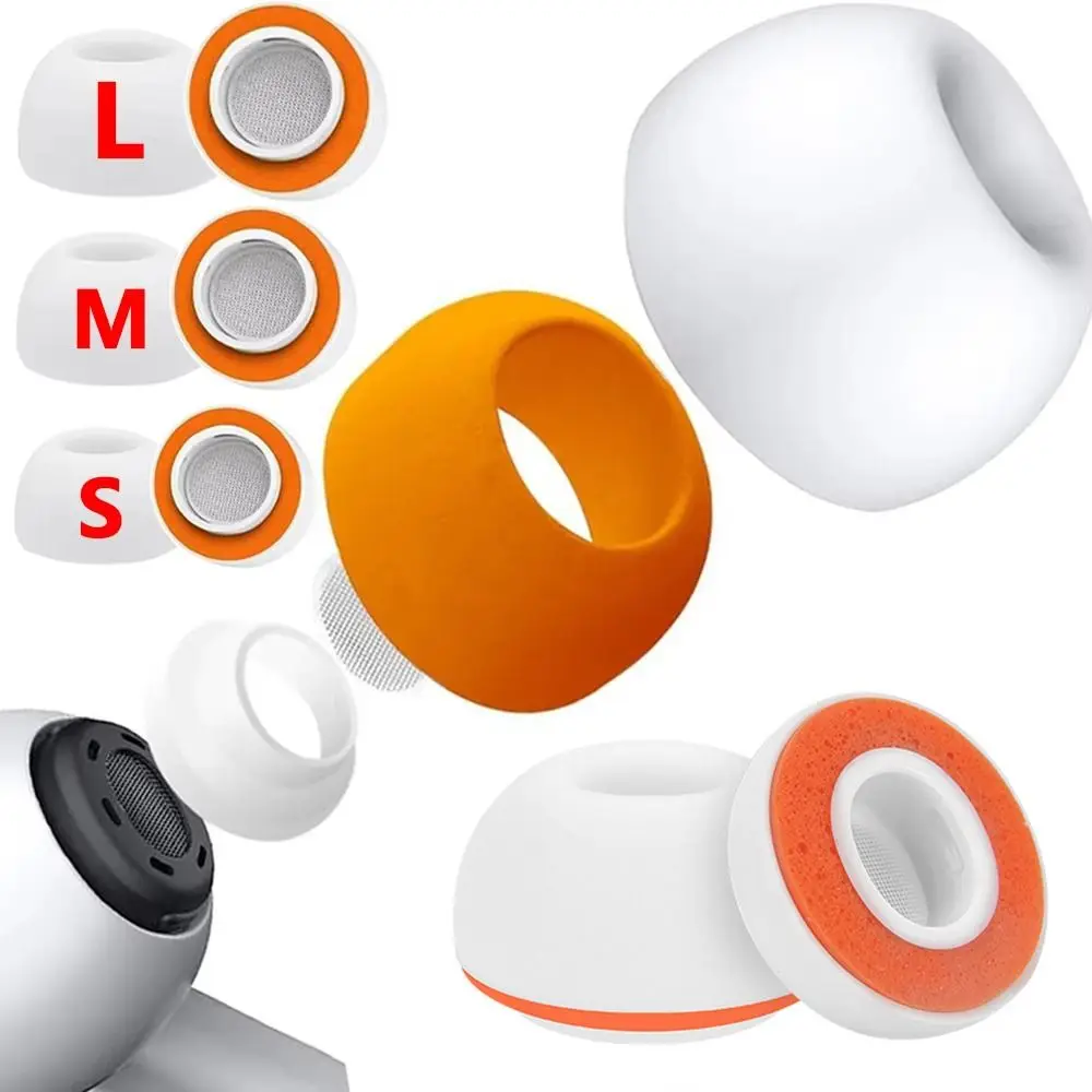 Memory Foam Ohrstöpsel Silikon S/M/L Kopfhörer-Ohrstöpsel Anti-Rutsch-Ersatz-Ohrhörer-Kappe für AirPods Pro 3-Kopfhörerzubehör Image