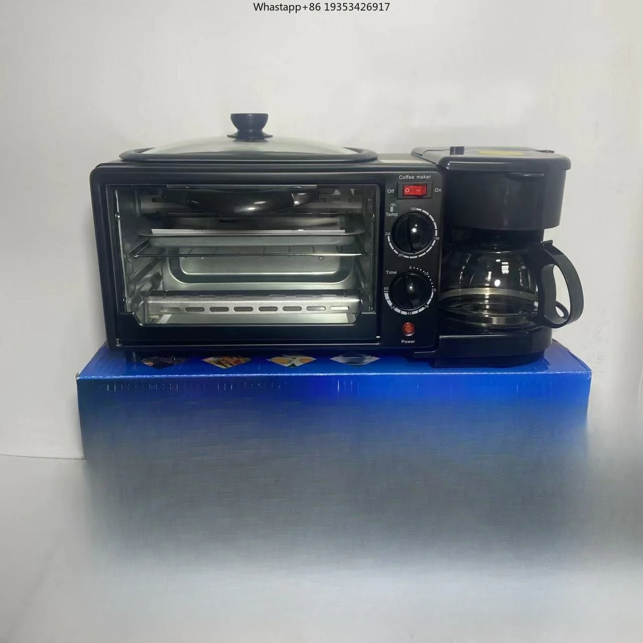 Multifunktionale Frühstücksmaschine für den Haushalt: 3-in-1 Kaffeemaschine, Backofen und Toaster Image