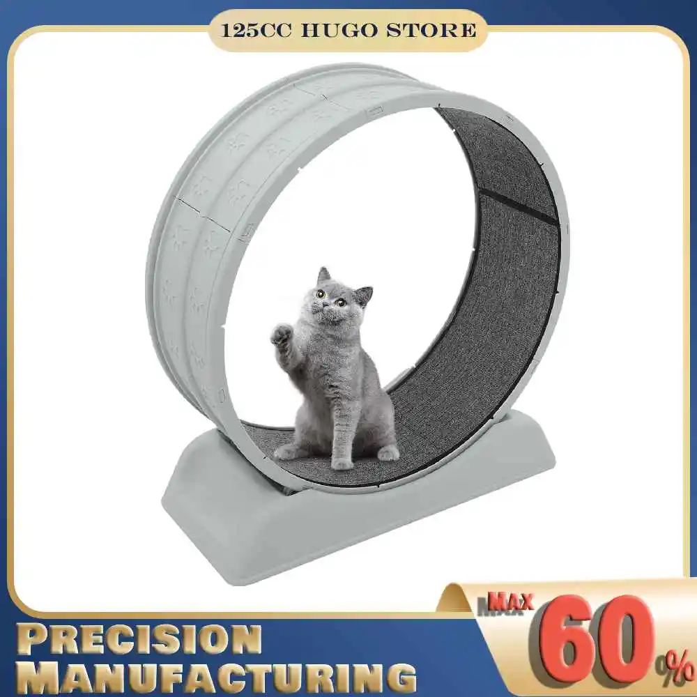 Katzenlaufrad, 10 kg Tragfähigkeit, Katzen-Übungslaufband, geräuschfreies Haustier-Fitness-Laufrad Image