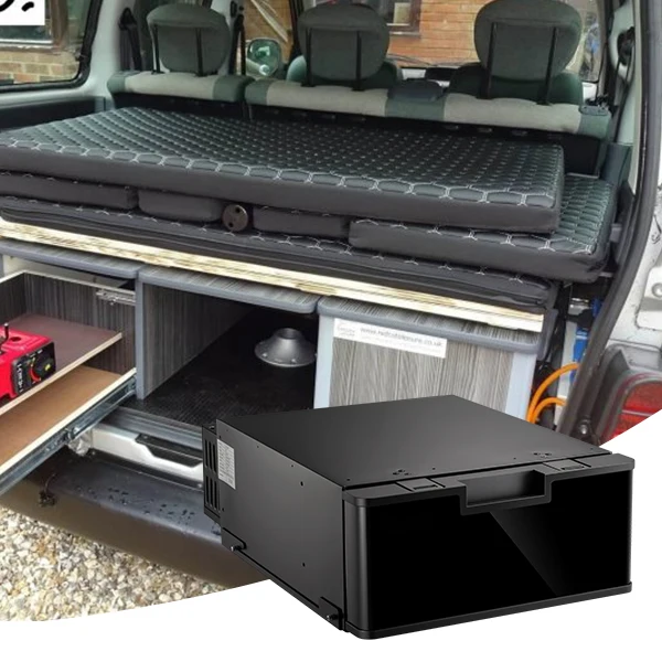 DC-23DR Outdoor-Kühlschrank Einbaukühlschrank 23L Wohnmobil-Kühl-Gefrierkombination für Camper, Auto, LKW