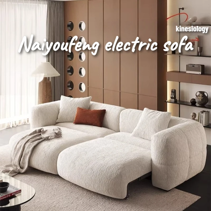 Wohnzimmer-Dekoration Elektrisches Sofa Multifunktionales Ausziehbares Schlafsofa mit Schlaffunktion Couch-Möbel für das Wohnzimmer Image