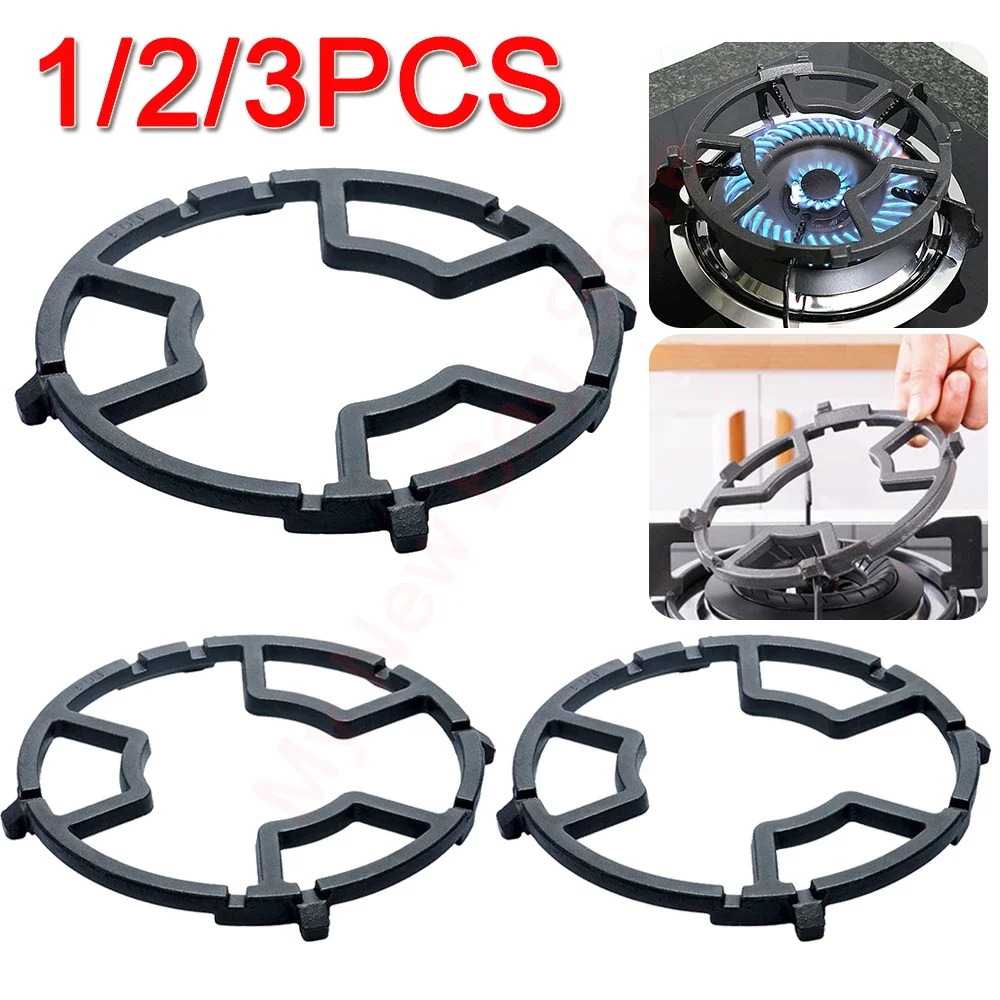 Gasherdhalterung, rutschfeste Untersetzer für Herde aus Gusseisen für 4 Klauen, 5 Klauen, Gasherd, Brenner, Kochfeld, 8 Steckplätze, Gasherd-Zubehör Image