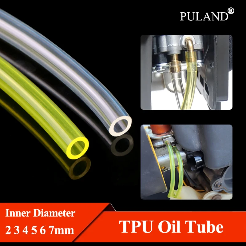 2/5/10/20m Polyurethan-Benzinschlauch 2mm 3mm 4mm 5mm 6mm 7mm Kraftstoff-Gasschlauch Flexibler Ölbeständiger Schlauch für Motorrad- und Autoteile Image
