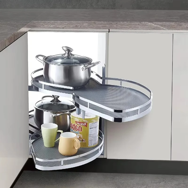 Schwenkbarer Magic Corner Korb für Küchenschränke – Küchenschrank-Aufbewahrungsregal
