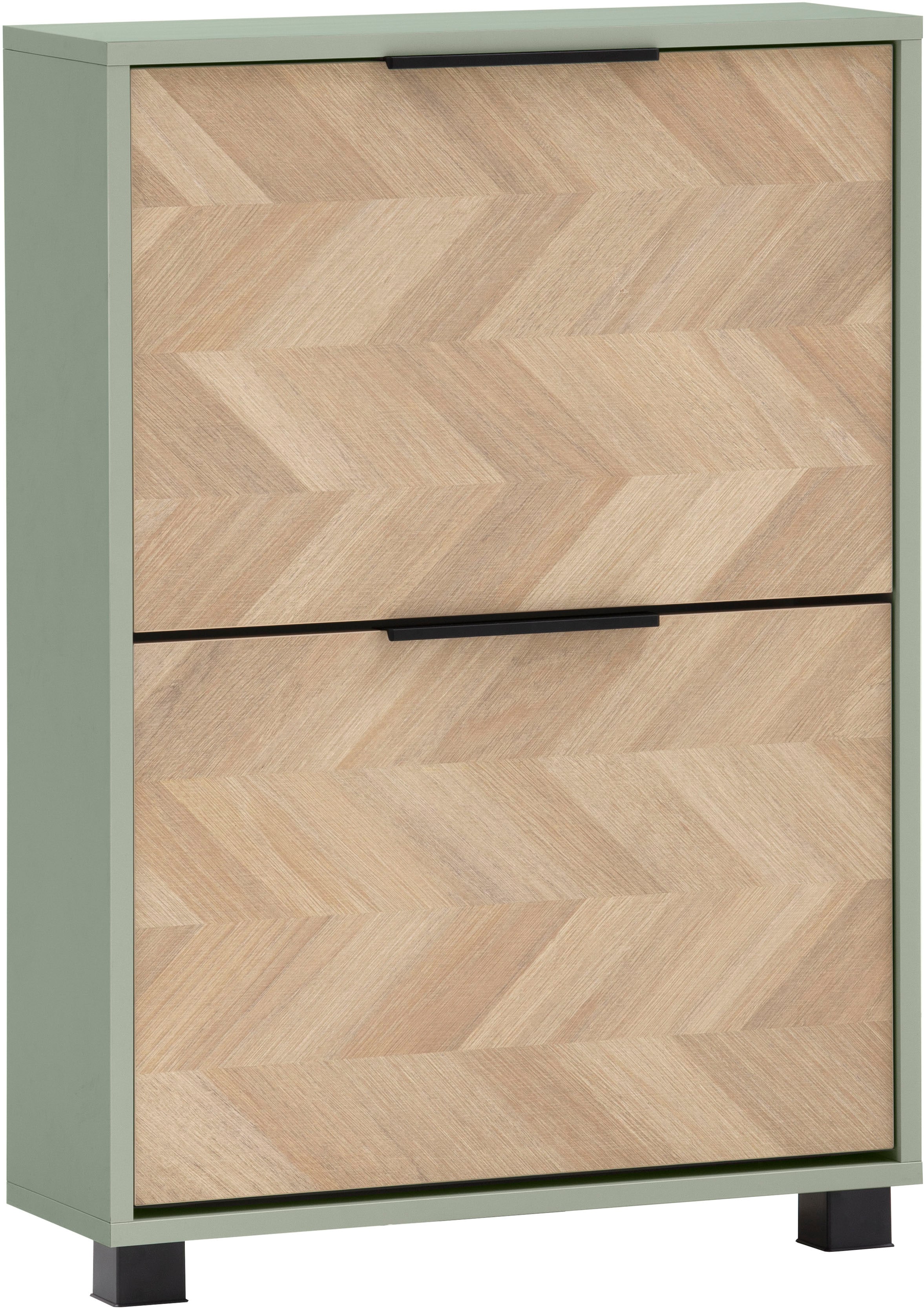 Schuhschrank SCHILDMEYER "Piazza, Breite 59,8 cm", pistazienfarben, B:59,8cm H:85,7cm T:19,5cm, FSC-zertifizierter Holzwerkstoff, Schränke, Schuhschrank, Made in Germany Image