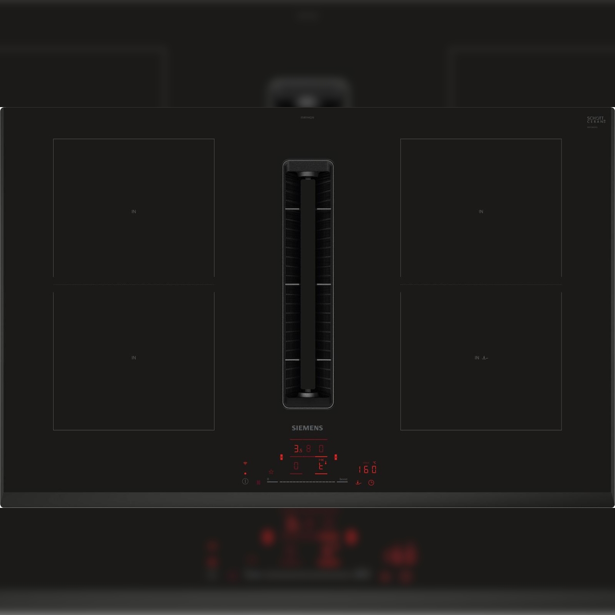 Siemens ED851HGA7, ED851HQ26E + HZ9VDSB2, Kochfeld mit Dunstabzug (Induktion), Flachkanal Image