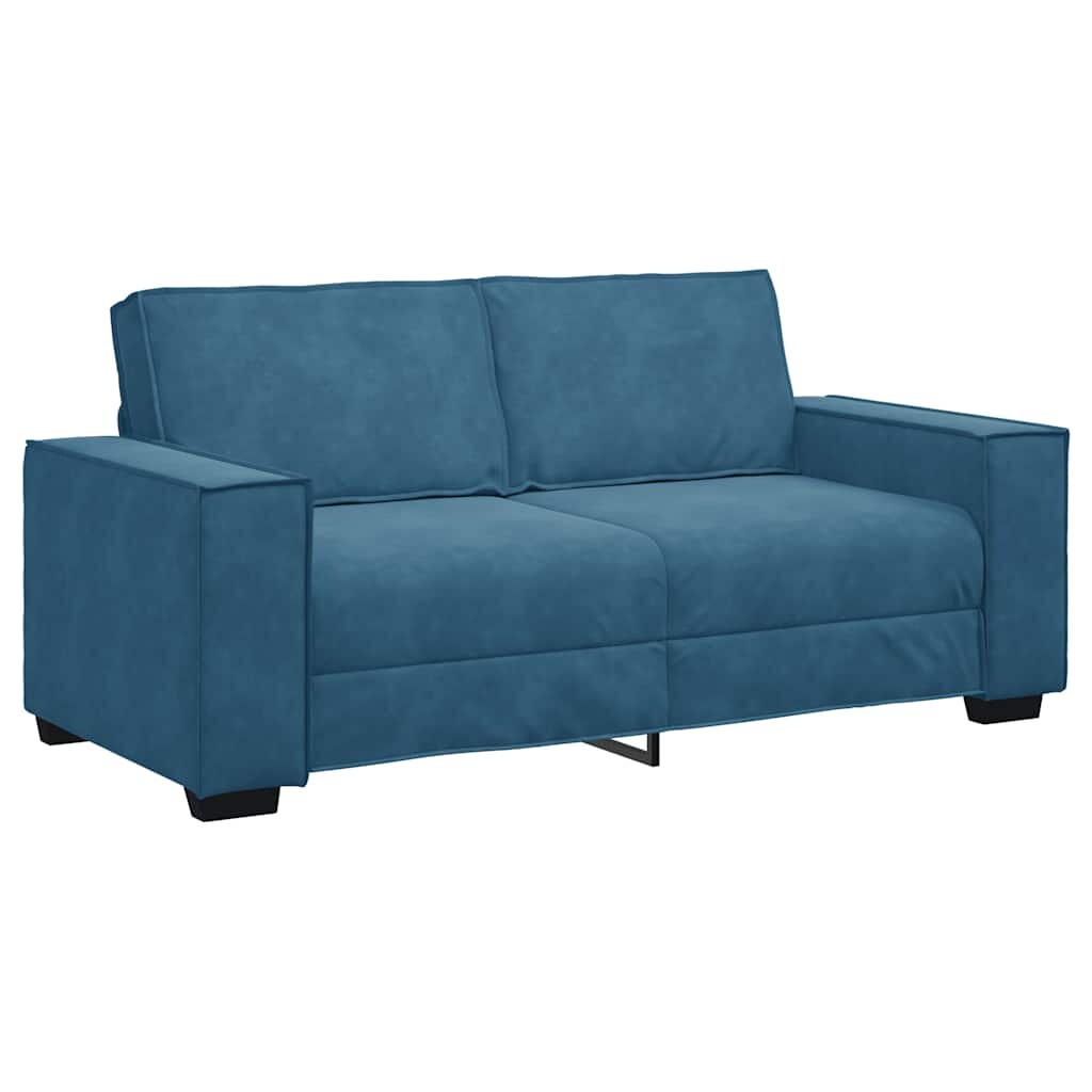 vidaXL 2-Sitzer-Sofa Blau 180x78x84 cm Samt Image