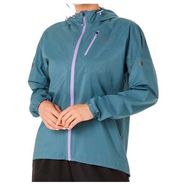 Asics - Women's Fujitrail Elite Waterproof Jacket - Laufjacke Gr L türkis