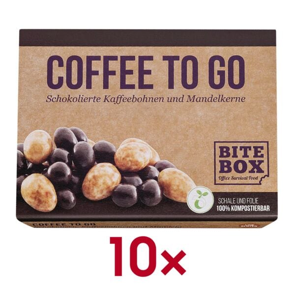 BiteBox 10x Schokolierte Kaffeebohnen und Mandelkerne »Coffee To Go« 65 g Image