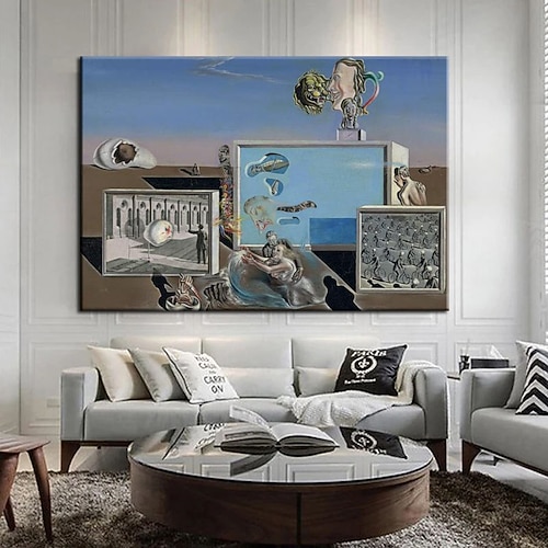 berühmtes ölgemälde surrealismus von salvador dali wandkunst leinwand abstrakte heimdekoration dekor gerollte leinwand kein rahmen ungedehnt Image