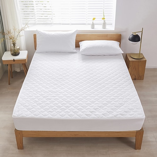 wasserdichter, gesteppter Matratzenschoner, Ultraschall-Matratzenbezug, verdickte Matratzenauflage, Bettbezug-Schutz Image