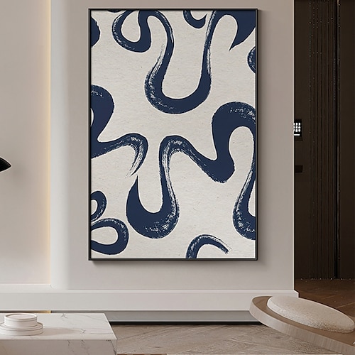 Handgefertigtes Ölgemälde auf Leinwand, Wandkunst, Dekoration, modern, abstrakt, für Wohnkultur, gerollt, rahmenlos, ungedehnt Image