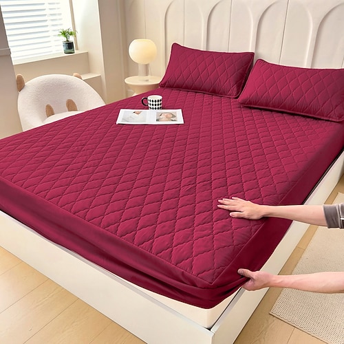 wasserdichter, gesteppter Matratzenschoner mit Urinschutz, rutschfest, vollständige Abdeckung, Sealy Matratzenschoner-Bettbezug Image