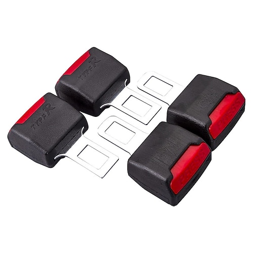 4 stücke auto sitz gürtel clip verlängerung stecker auto sicherheit sitz lock schnalle sitz gürtel clip extender konverter zubehör Image