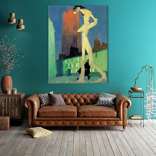 Handgefertigtes Ölgemälde auf Leinwand, Wandkunst, Dekoration, Lyonelfeininger, berühmte Gemälde, Kopie, Madrid-Palast für Wohnkultur, gerolltes, rahmenloses, ungedehntes Gemälde Image