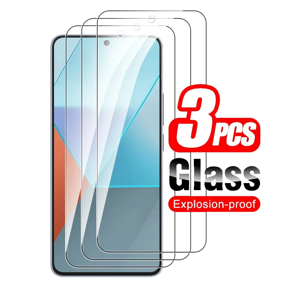 3 stücke Volle Abdeckung HD Gehärtetem Glas Für Xiaomi Redmi Hinweis 12 11 10 9 Pro Max 13C 12C 10C 9C 9A 9T 11S 10S 9S Screen Protector Image
