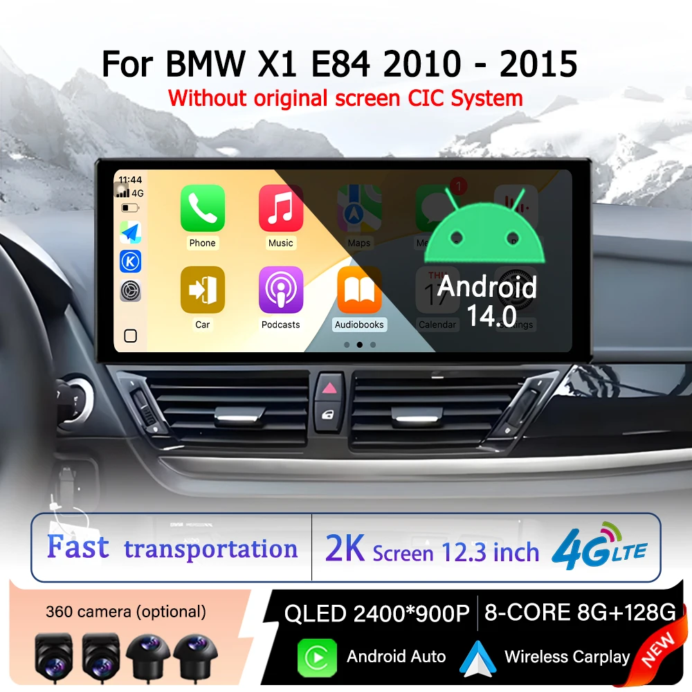 Intelligenter Autoradio-Player für BMW X1 E84 2010–2015. Ohne Originalbildschirm CIC-System Carplay Android Auto DSP Stereo WiFi Image