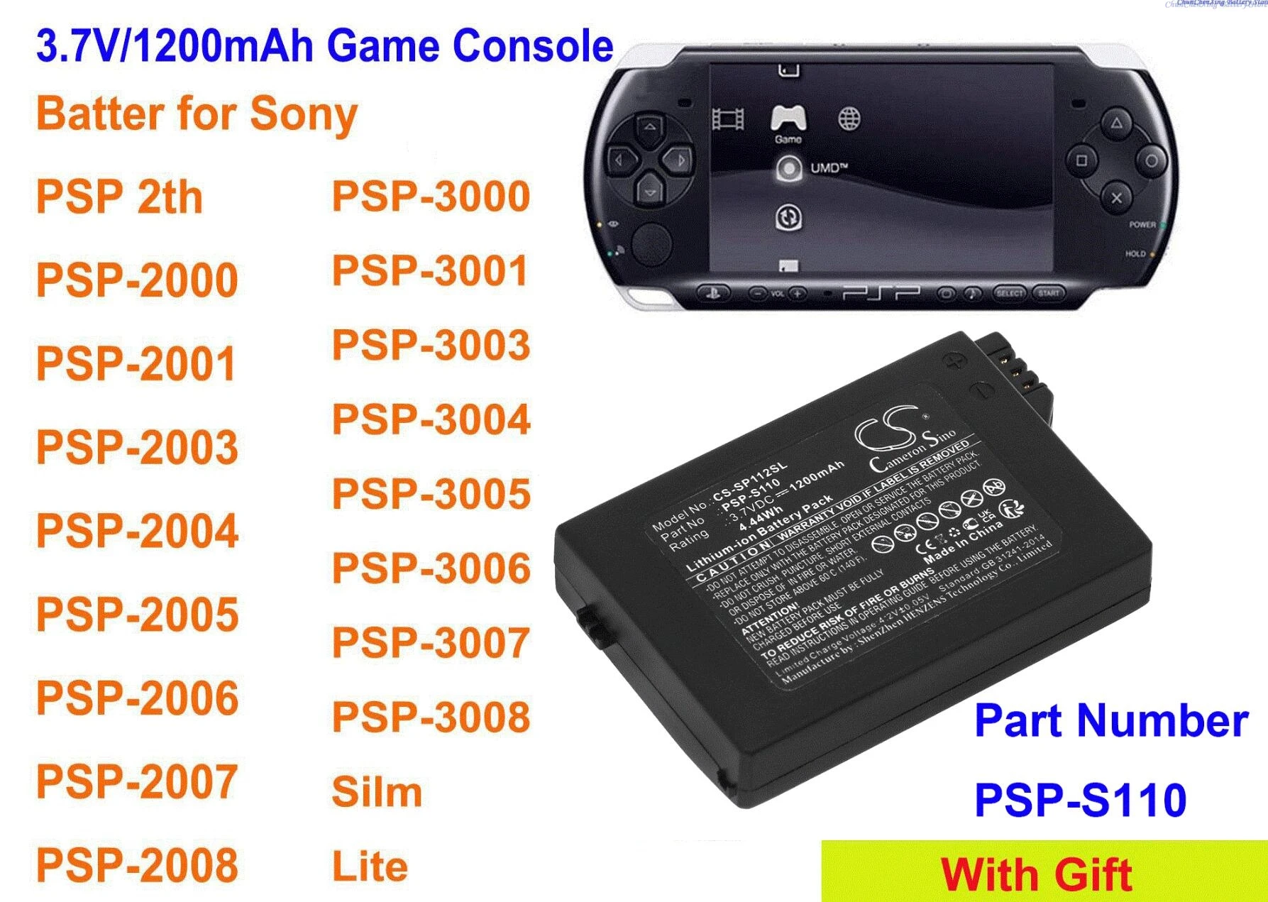 Cameron Sino 1200 mAh Akku PSP-S110 für Sony PSP-2000, PSP-3000, PSP-3004, PSP-3001, PSP-3008, PSP-2004, PSP-2006, PSP-2005 Image