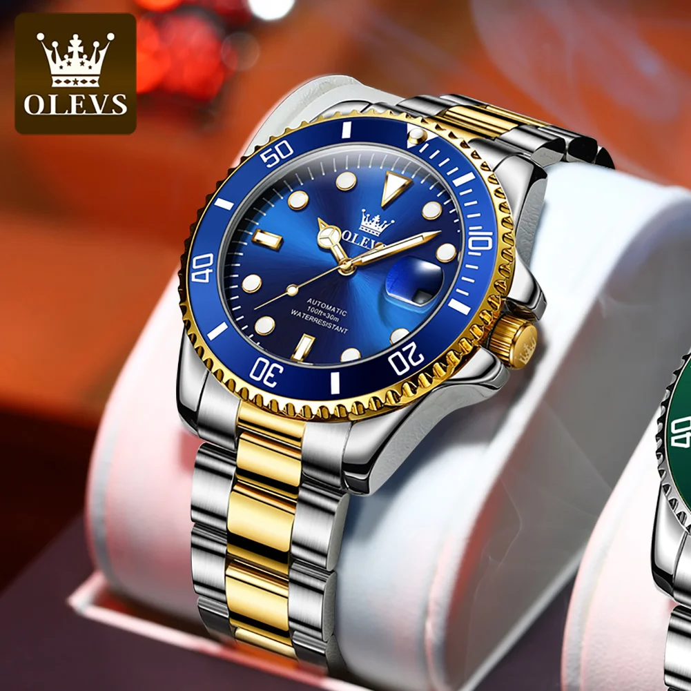 OLEVS 6650 Luxus Marke Mann Uhr Original Automatische Mechanische Armbanduhr für Männer Wasserdicht Leucht Auto Datum Hand Uhr Heißer