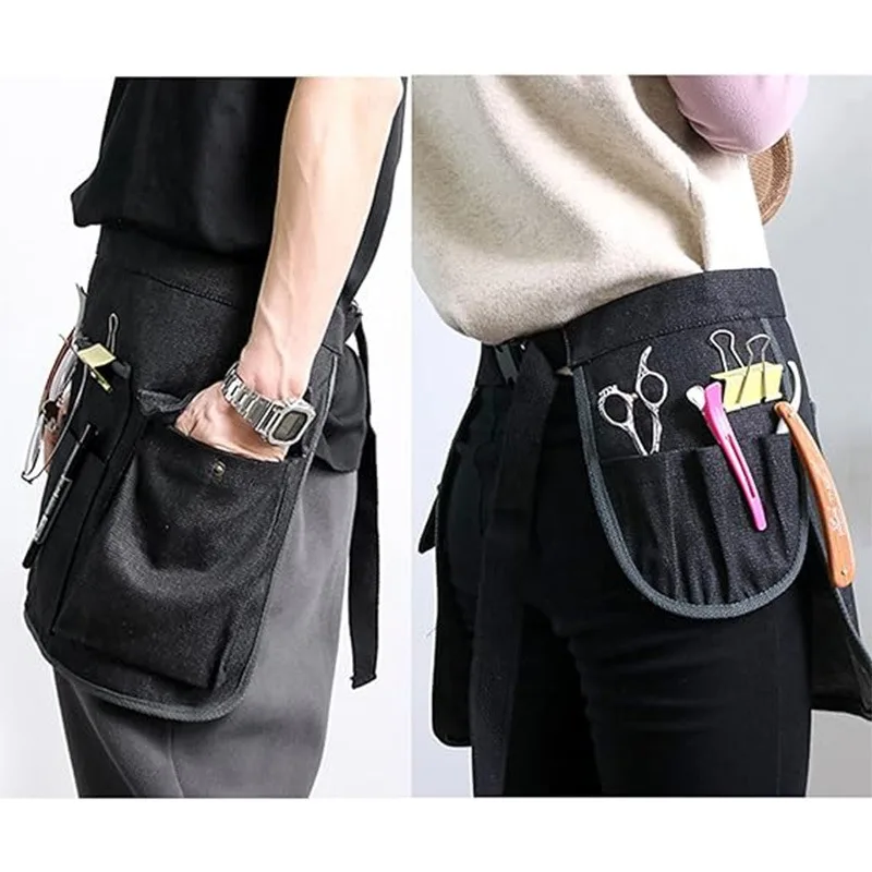 Halbe Taille Schürze Canvas Multi Pocket verstellbare Schürze individuelle Gartenarbeit Industriewerkzeuge Schürze Overalls für Männer und Frauen Image