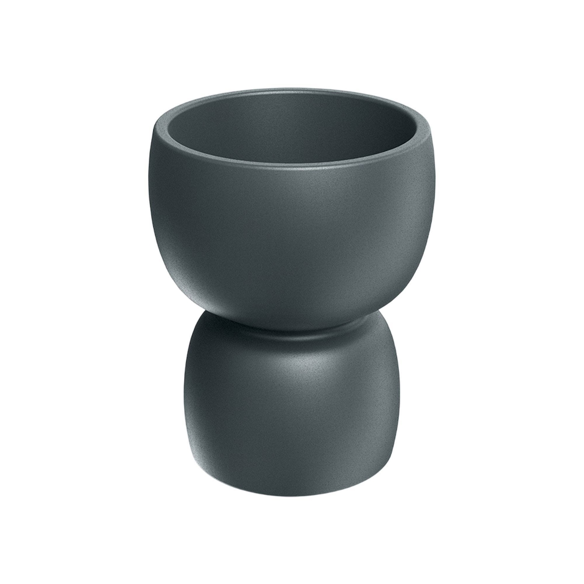 WellHome - Blumentopf aus Rotationsgeformtes Polyethylen 17/12L Ø40x48cm in farbe Graphit - Duala Round Image