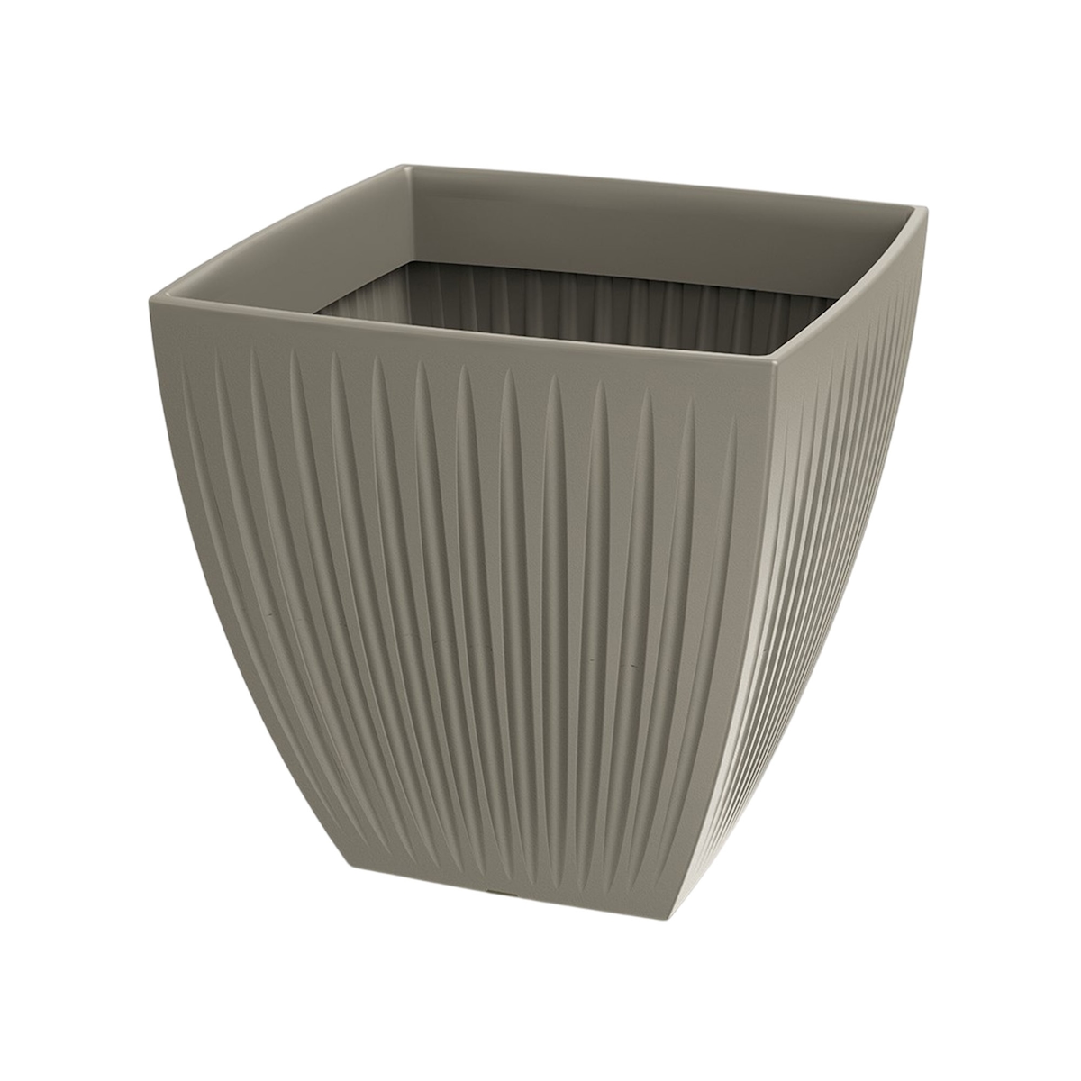 WellHome - Blumentopf aus rotationsgeformtem Kunststoff 17L Ø30x30cm in farbe Mokka - Latia Square MIDL Image