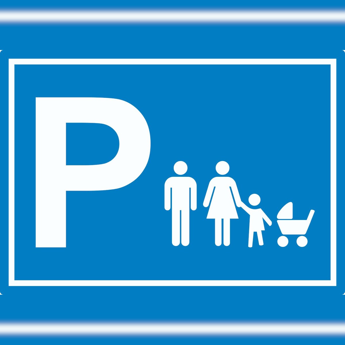 HB-Druck Eltern Kinderwagen Parkplatz Aufkleber waagerecht A1 (594x841mm) Image