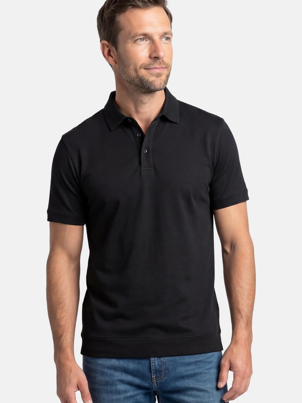Ragman Poloshirt Herren schwarz, L Image