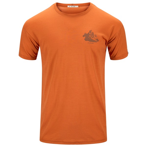 Aclima - LightWool 140 Classic Tee Mountain - Merinoshirt Gr M orange