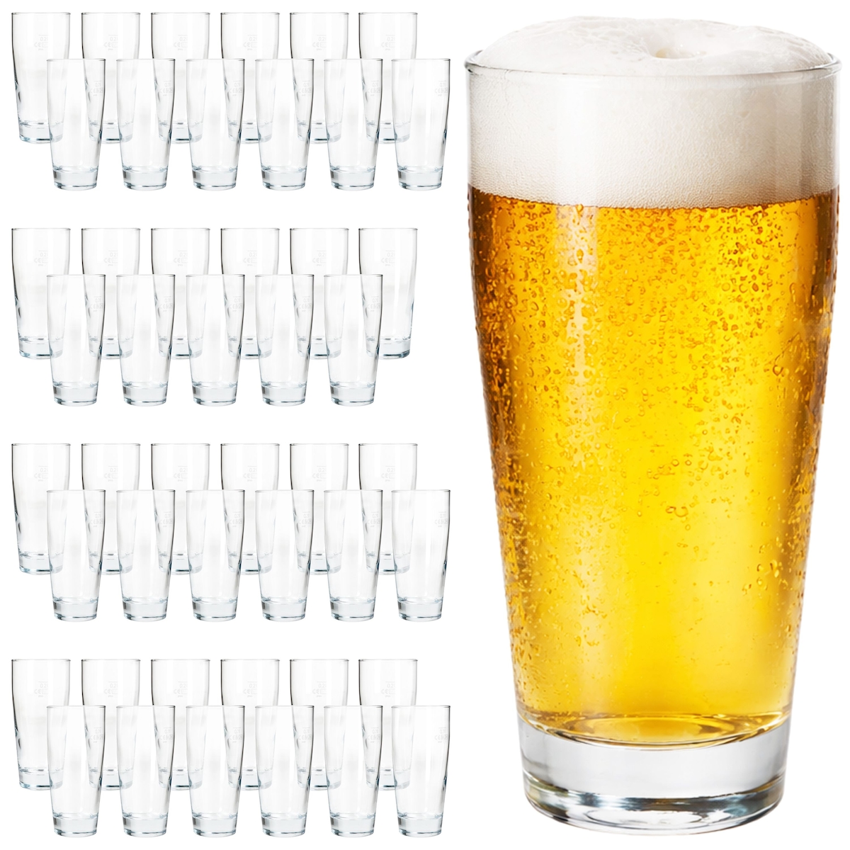 48x Willibecher 0,2 L geeicht Bierglas Trinkglas Cocktails Klarglas Softdrinks Image