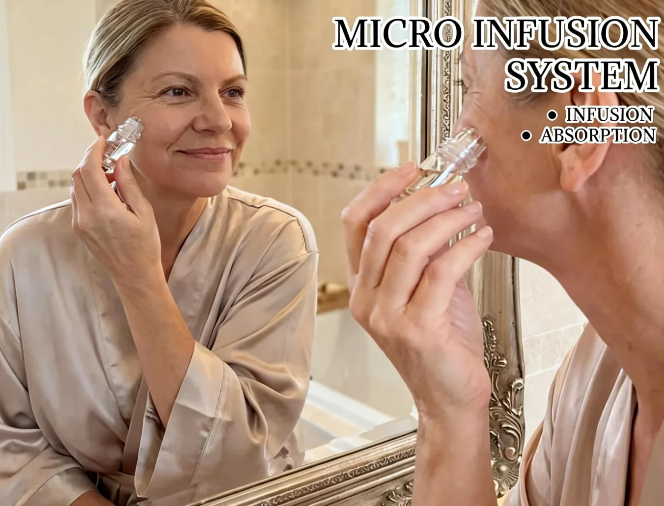 Kit de sérum micro-infusion pour une peau éclatante et sans imperfections 2026 - Système de soin du visage à domicile, outil de beauté pour le soin de la peau du visage | Aiguille de 0,25 mm