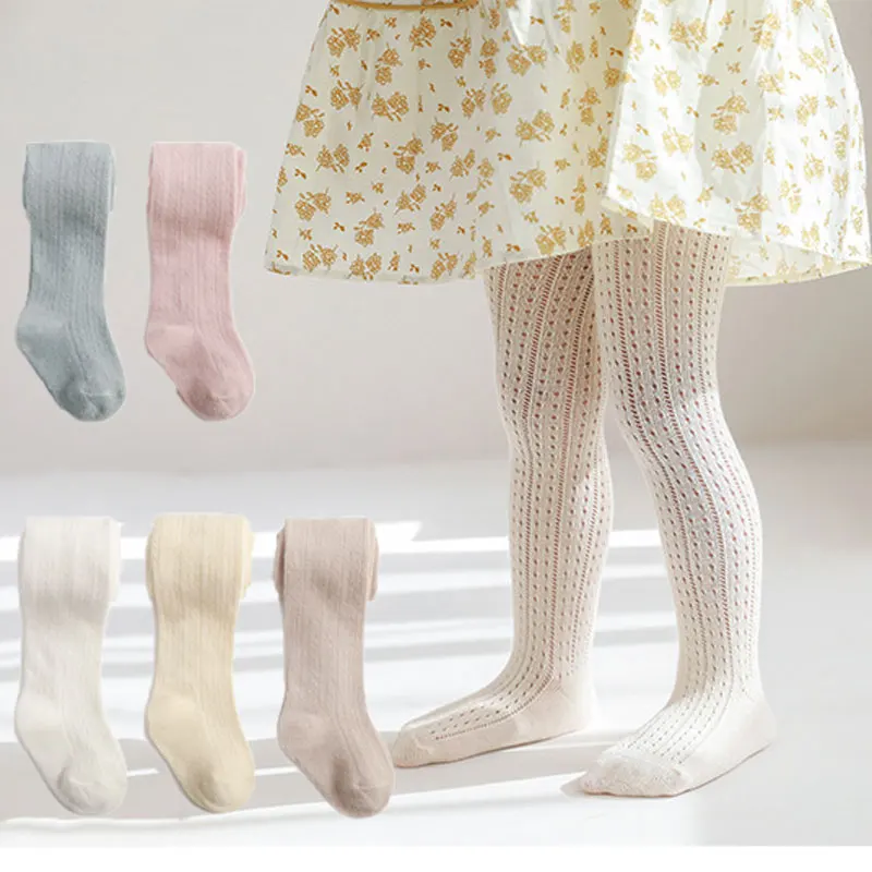 Summer 2022 Girls Tights Mesh Pantyhose for Kids Toddler Stocking Clothes for Newborns White Fishnet Pants Children Goods